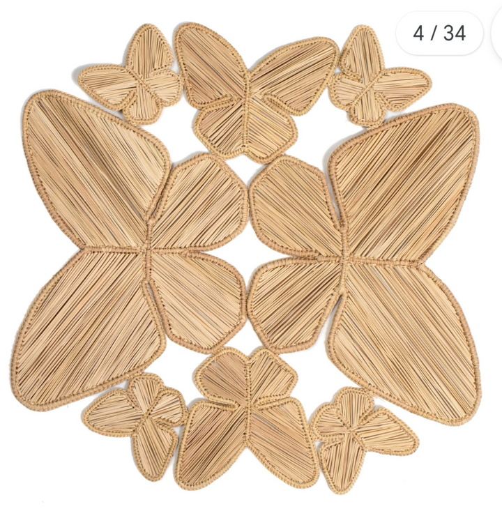 Butterfly Handwoven Iraca Palm Placemat