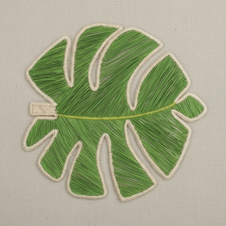Monstera Leaf Handwoven Iraca Placemat
