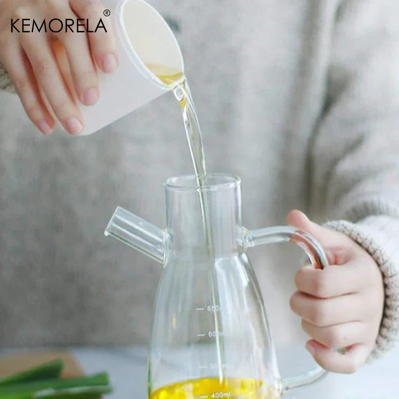 Modern Glass Olive Oil Bottle – Leak‑Proof for Cooking & BBQ