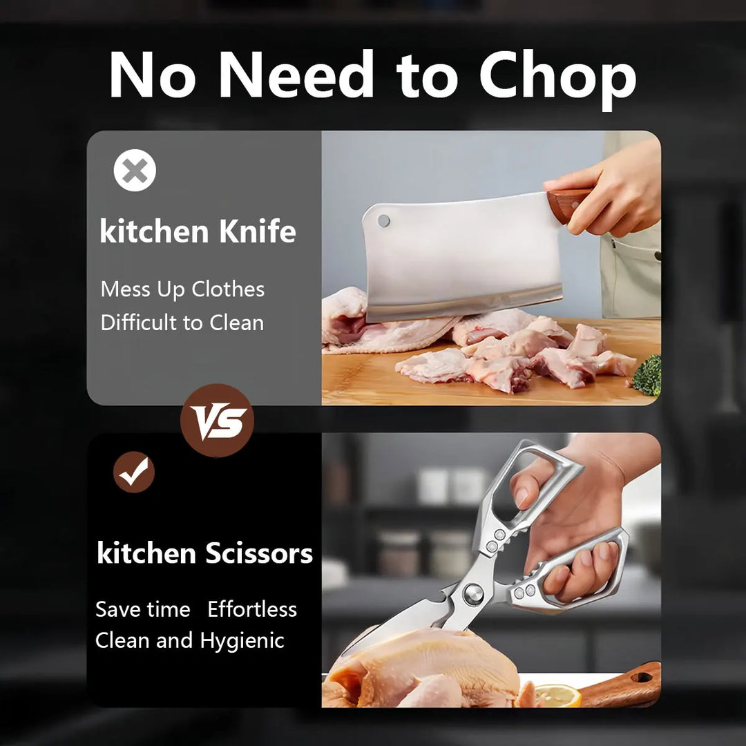 Stainless Steel Kitchen Shears Multifunctional Cutting Scissors