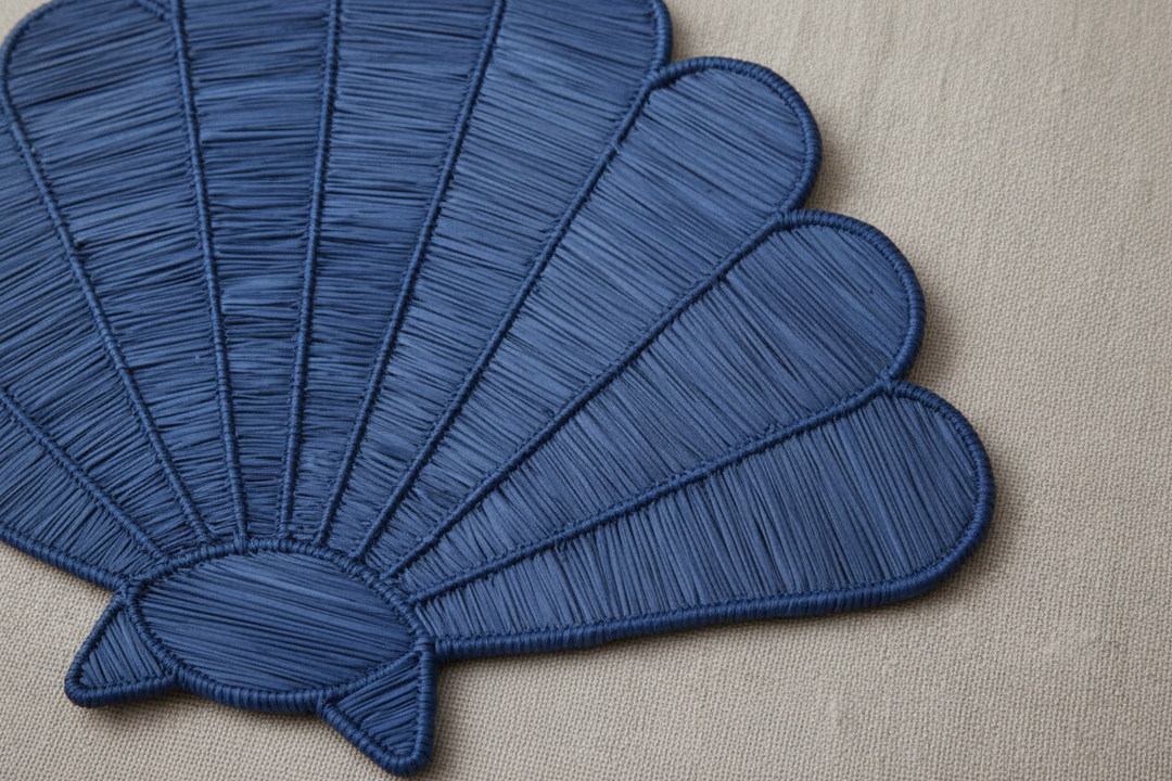 Shell Handwoven Iraca Placemat