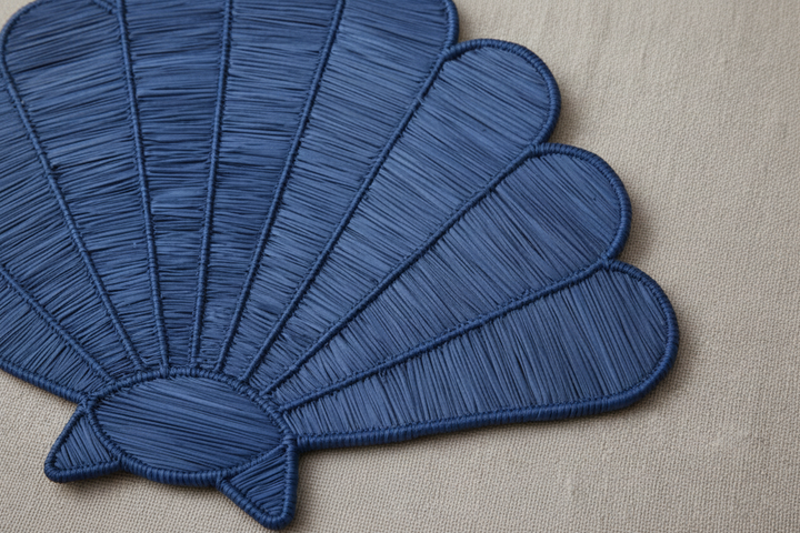 Shell Handwoven Iraca Placemat