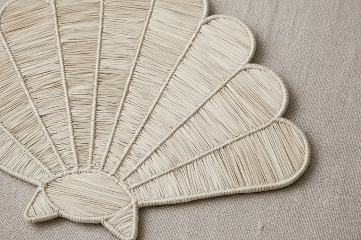 Shell Handwoven Iraca Placemat — Placemats, [material], MacondoForever