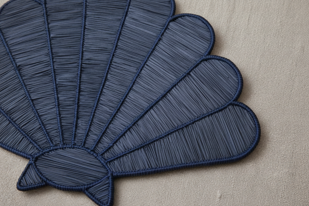 Shell Handwoven Iraca Placemat