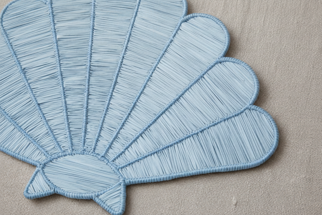 Shell Handwoven Iraca Placemat
