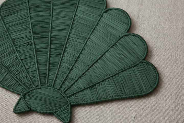 Shell Handwoven Iraca Placemat