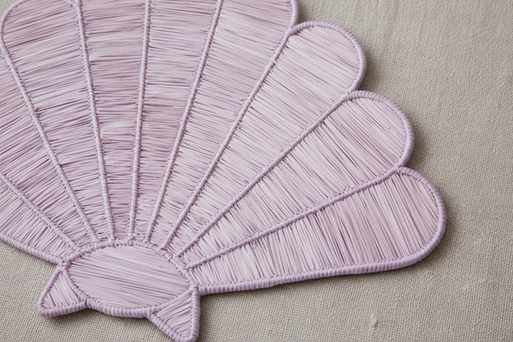 Shell Handwoven Iraca Placemat