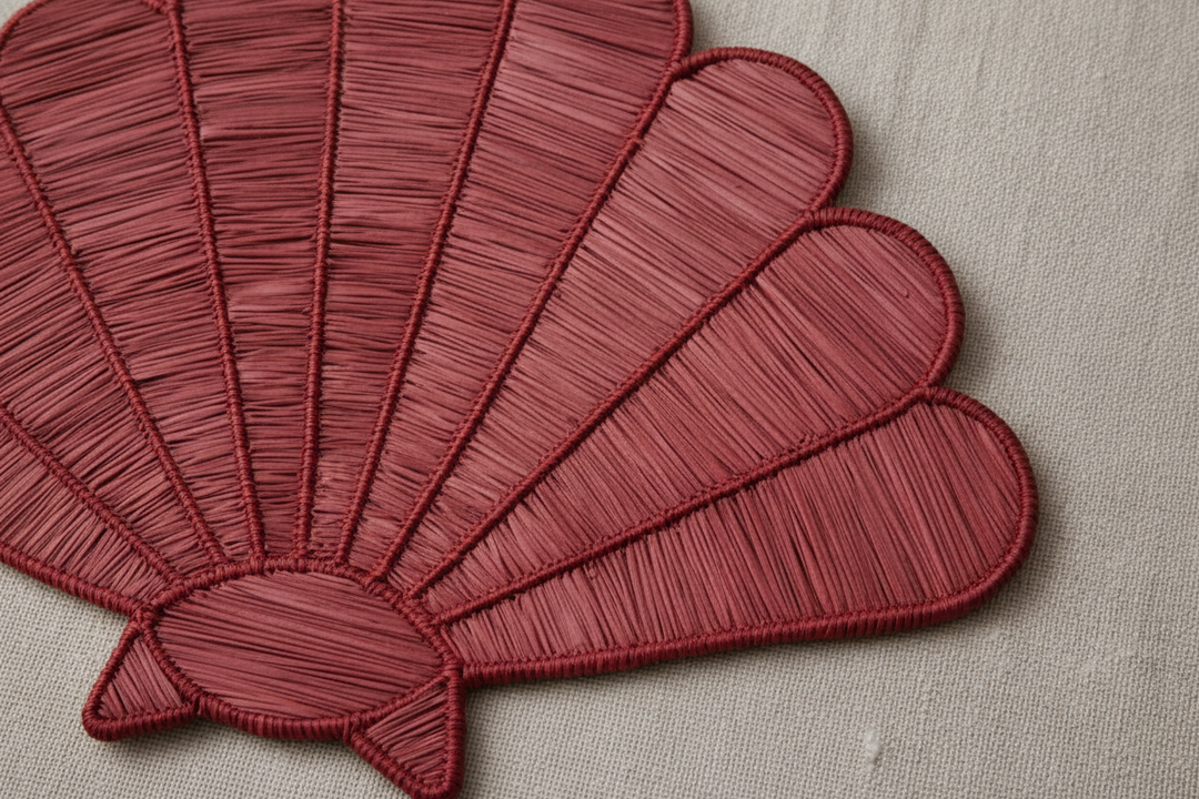 Shell Handwoven Iraca Placemat