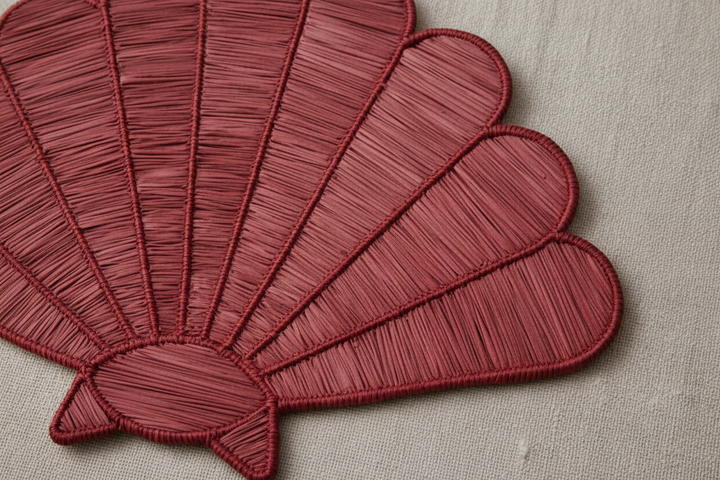Shell Handwoven Iraca Placemat