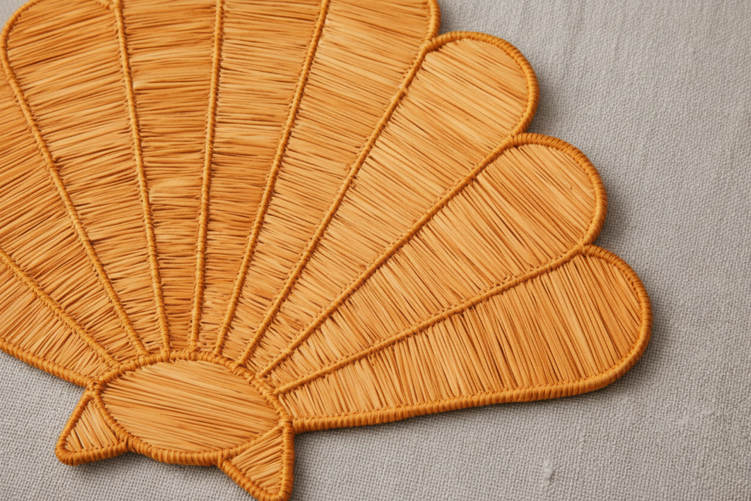 Shell Handwoven Iraca Placemat
