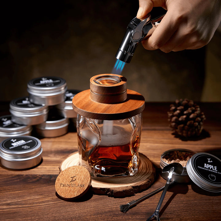 Tsuki Smoker Kit For Whisky & Cocktails (With Torch)
