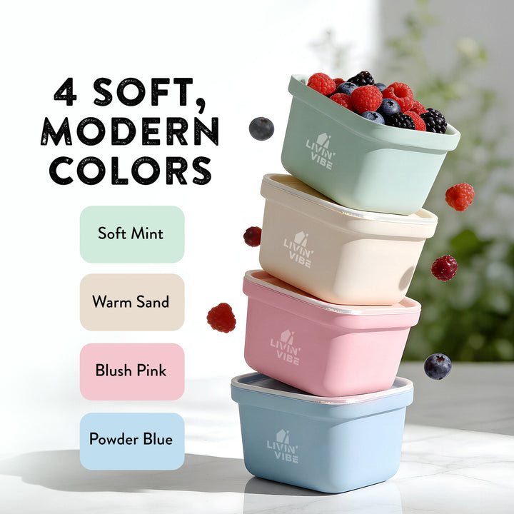 Silicone Tray Set with Lids (Pack of 4)
