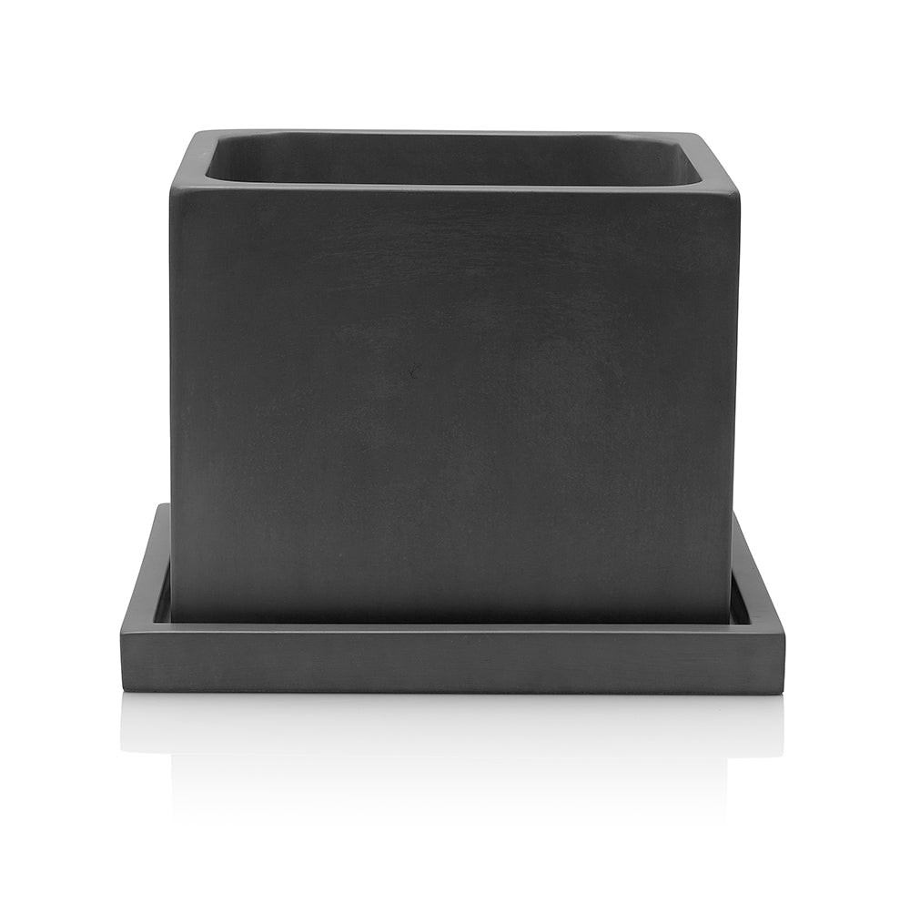 Concrete Square Planter: Charcoal — Pots & Planters, [material], Port Living Co.