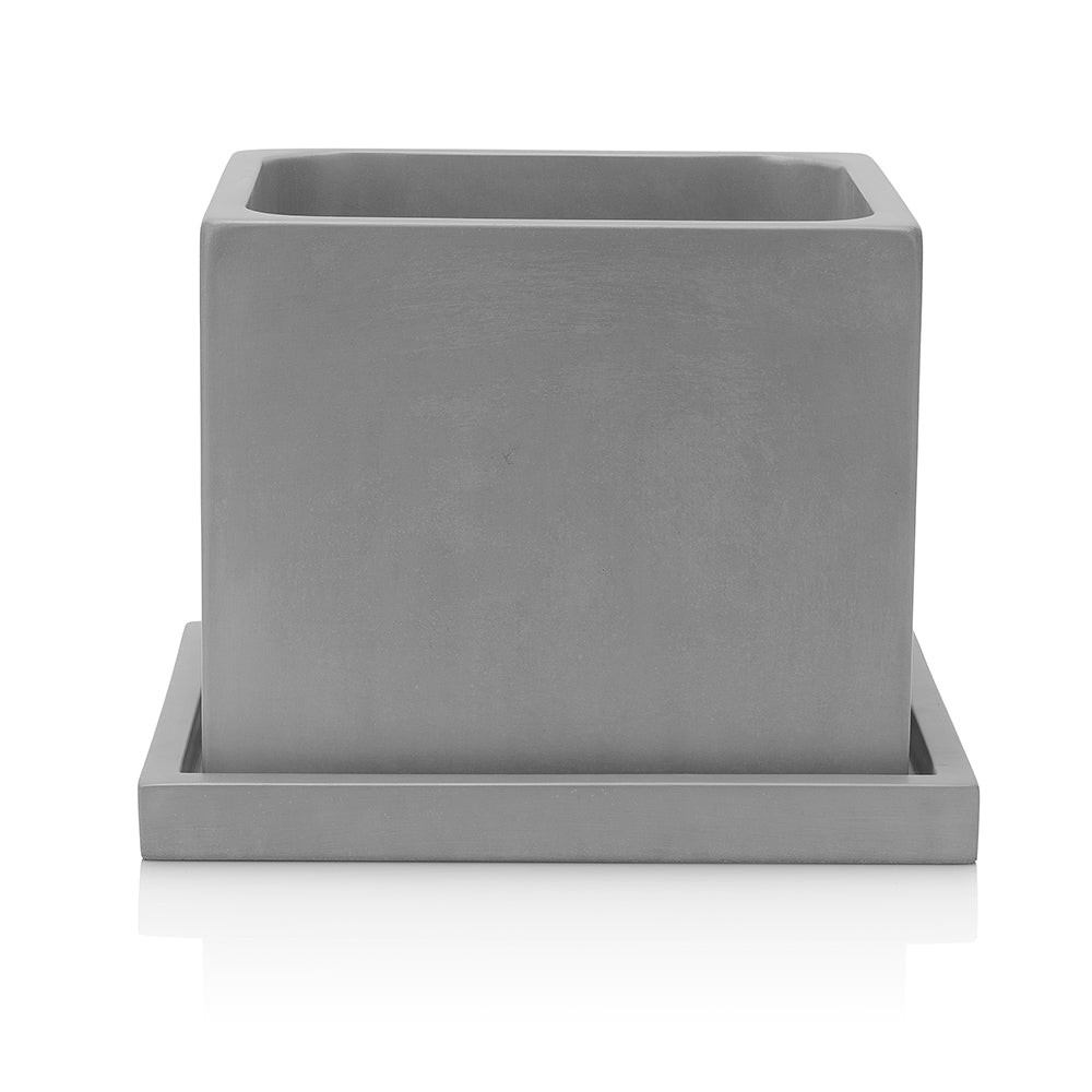 Concrete Square Planter: Gray — Pots & Planters, [material], Port Living Co.
