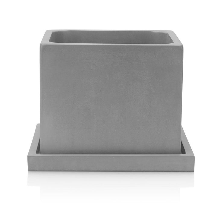 Concrete Square Planter: Gray — Pots & Planters, [material], Port Living Co.