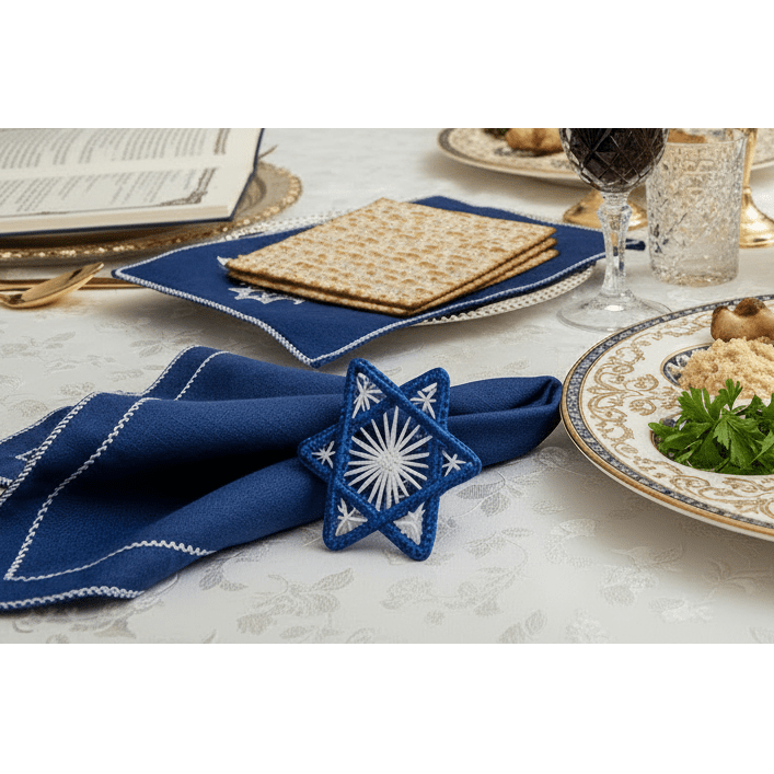 Star of David Handwoven Iraca Napkin Ring — Napkin Ring, [material], MacondoForever