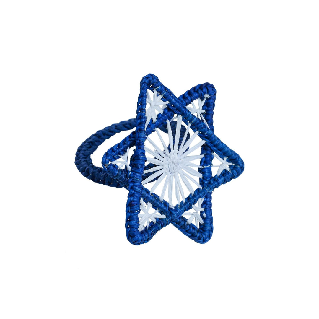Star of David Handwoven Iraca Napkin Ring — Napkin Ring, [material], MacondoForever