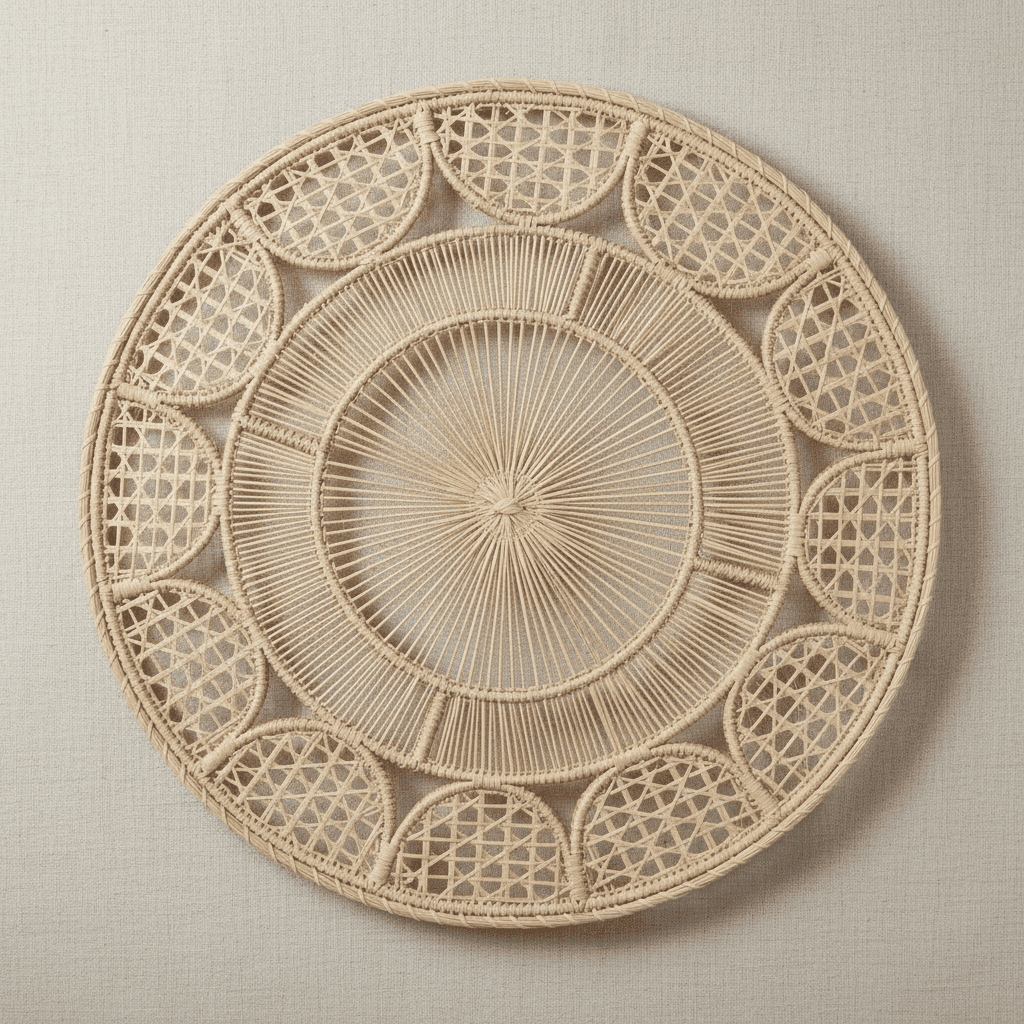 Tranquility Handwoven Iraca Placemat — Placemats, [material], MacondoForever