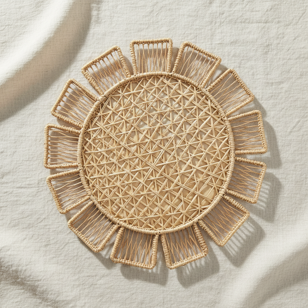 Sunflower Handwoven Iraca Placemat