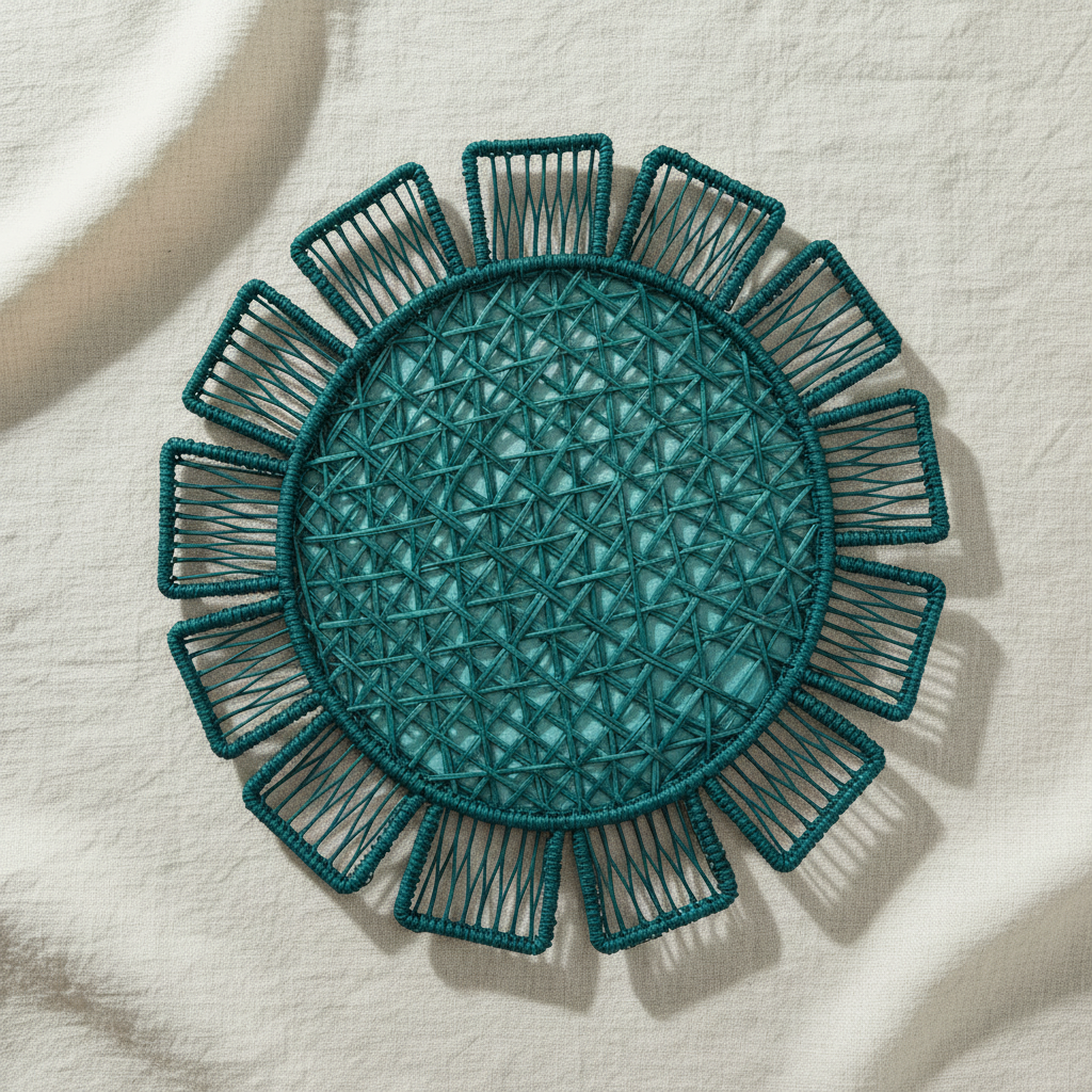Sunflower Handwoven Iraca Placemat