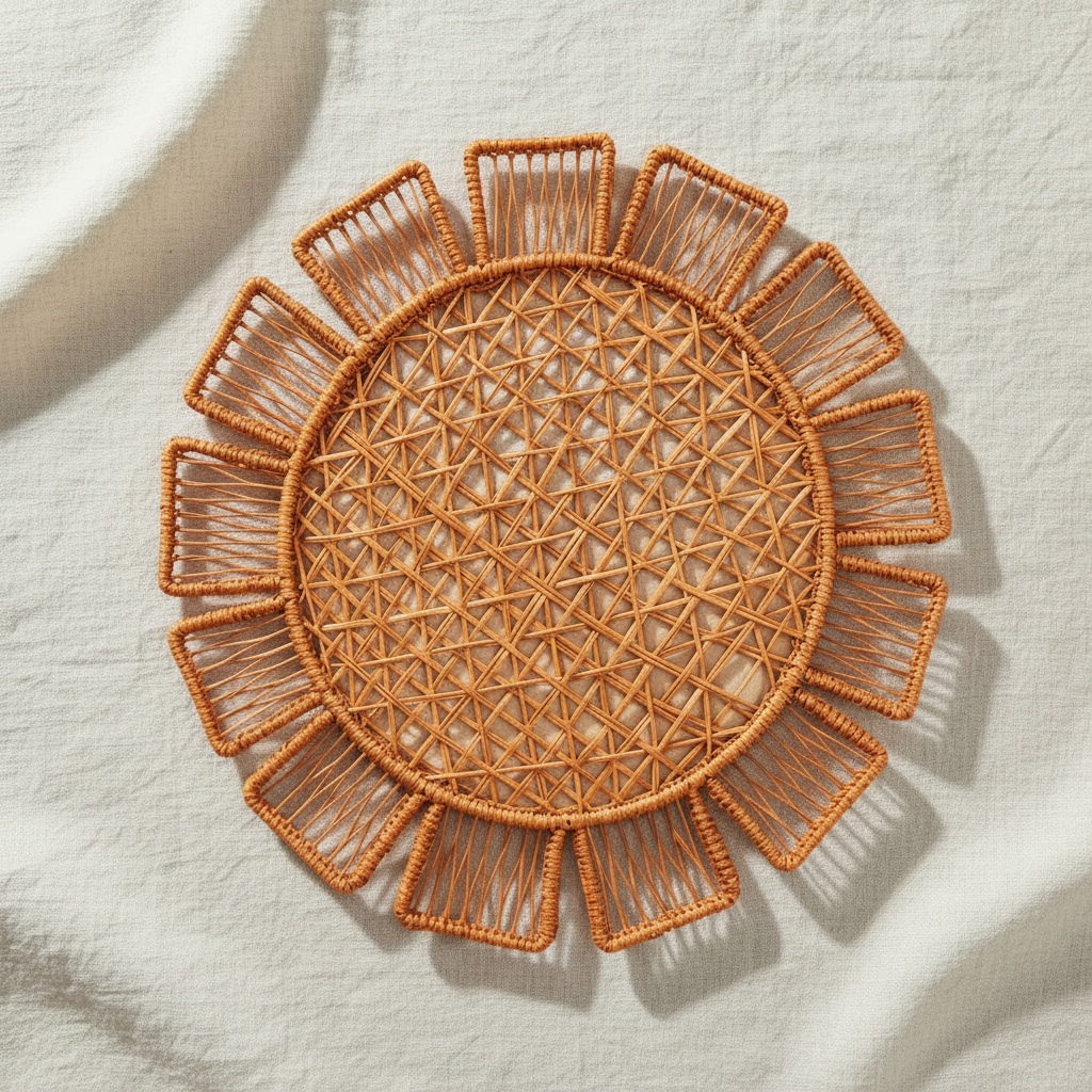 Sunflower Handwoven Iraca Placemat