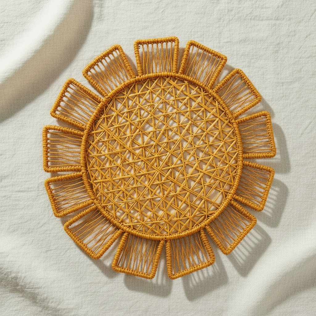 Sunflower Handwoven Iraca Placemat