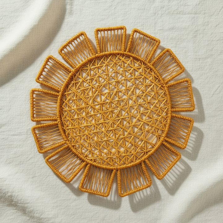 Sunflower Handwoven Iraca Placemat