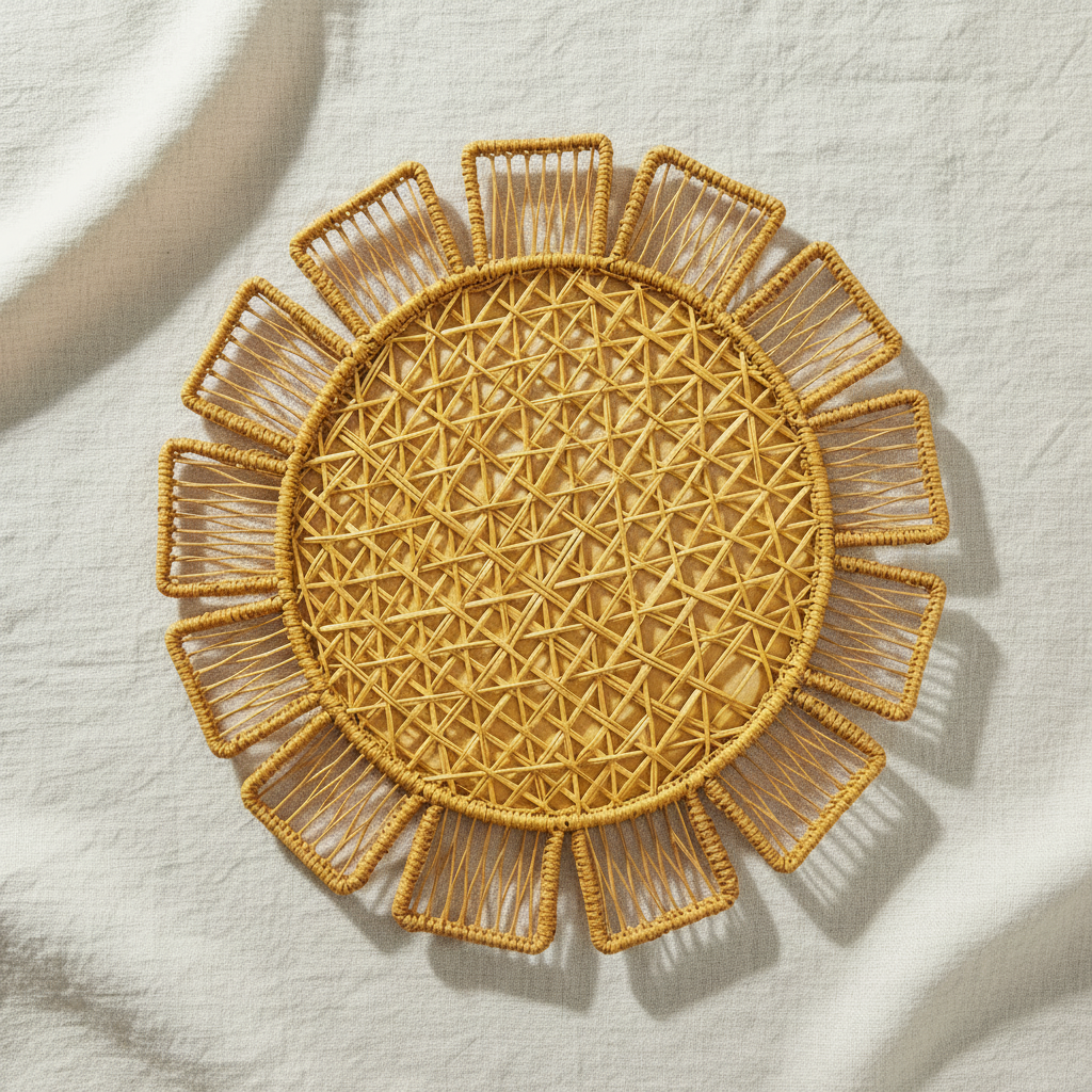 Sunflower Handwoven Iraca Placemat