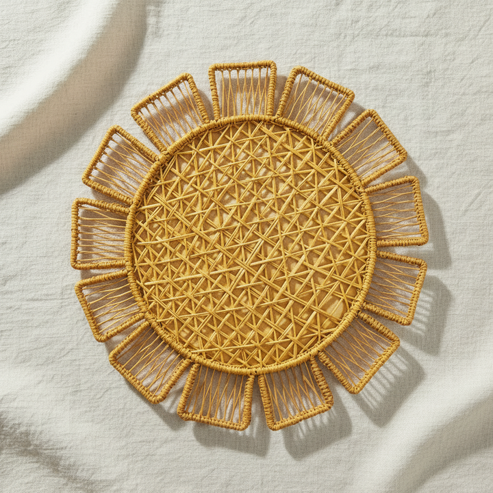 Sunflower Handwoven Iraca Placemat