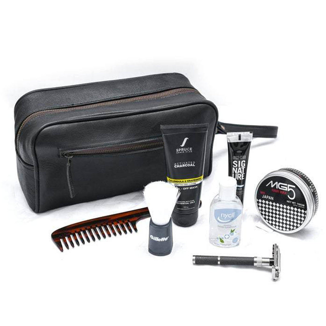 The Single Section Toiletry- Black