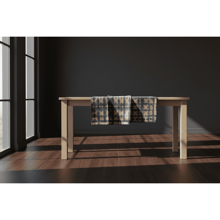 Raffia Shibori Table Runner-Cocoon & Moth Pattern