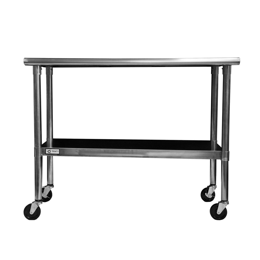 Stainless Steel Prep Table with Locking Casters (2ft × 4ft)