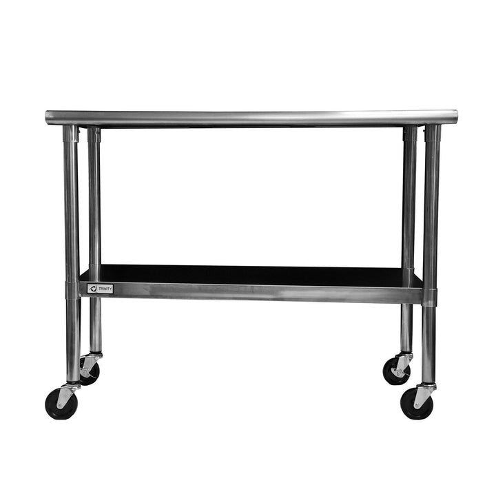 Stainless Steel Prep Table with Locking Casters (2ft × 4ft)