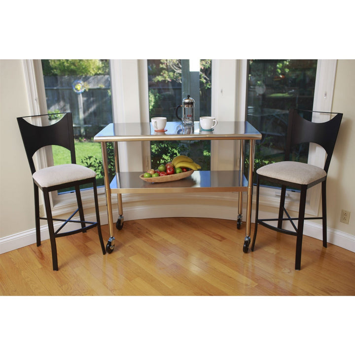 Stainless Steel Prep Table with Locking Casters (2ft × 4ft)
