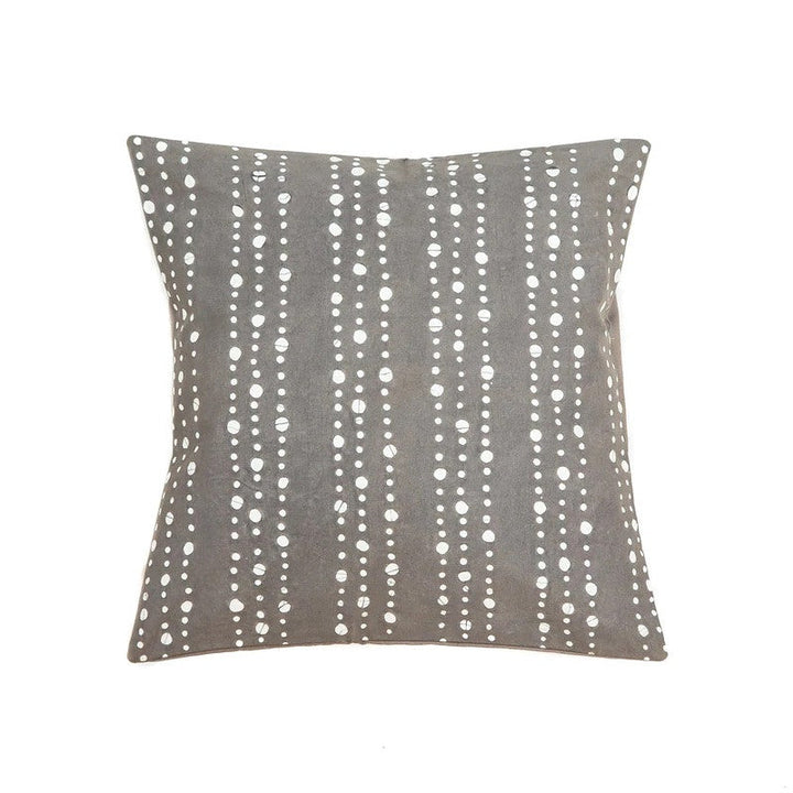 Tribal Cloth Lunar Dots Grey Pillow Cover