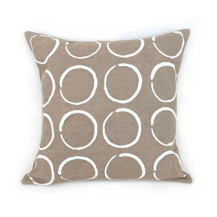 Sadza Circles Pillow - Savanna Beige Cover