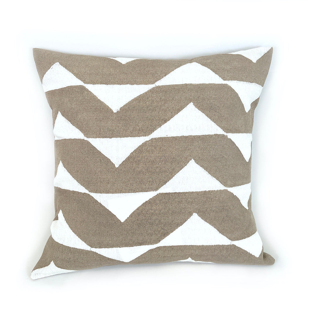 Sadza Triangles Pillow Cover - Savanna Beige