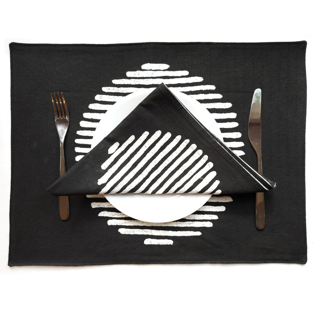 Mwedzi Black Napkins - Set of 2