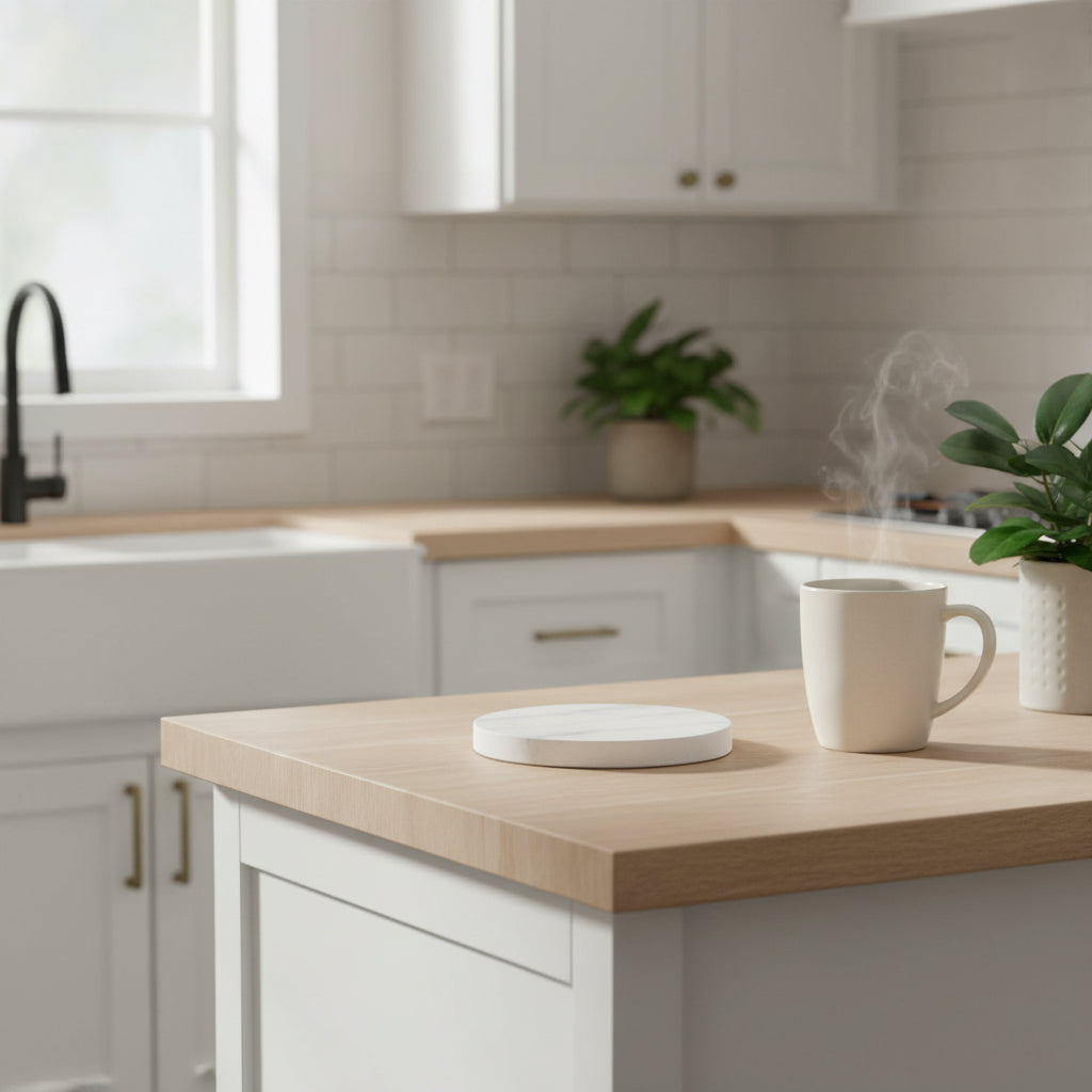 Concrete Trivet: White