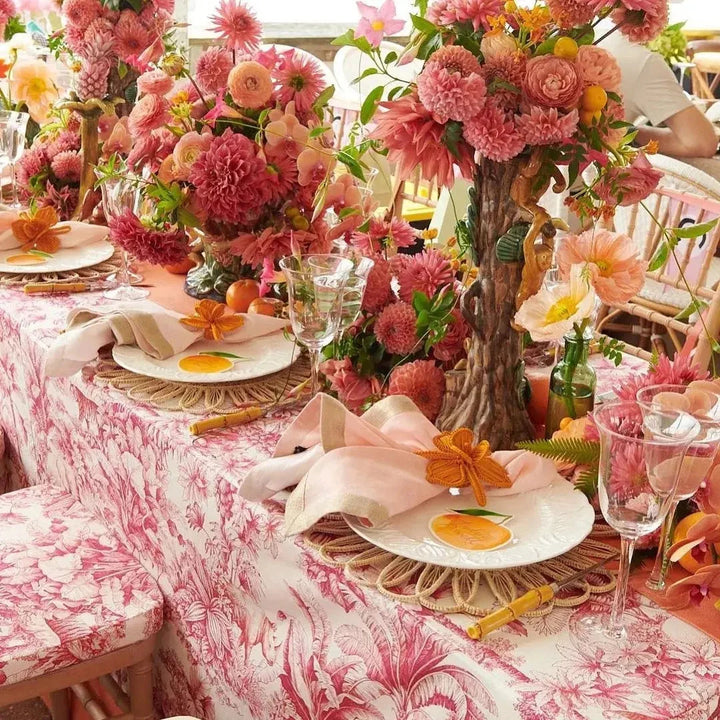Thanksgiving Orchid Handwoven Iraca Napkin Ring — Napkin Ring, [material], MacondoForever