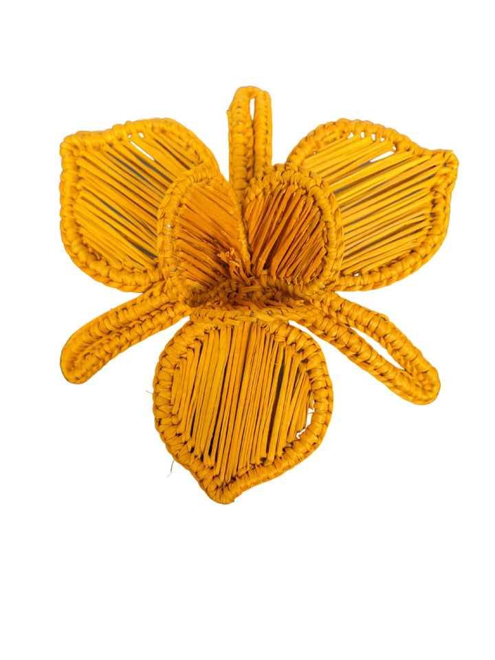 Thanksgiving Orchid Handwoven Iraca Napkin Ring — Napkin Ring, [material], MacondoForever