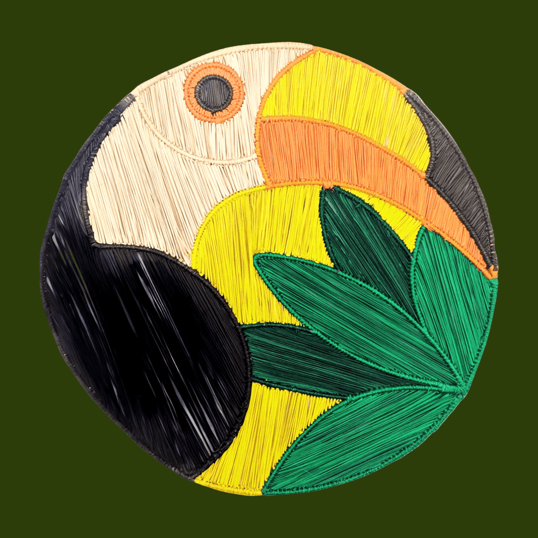 Toucan Handwoven Iraca Placemat — Placemats, [material], MacondoForever
