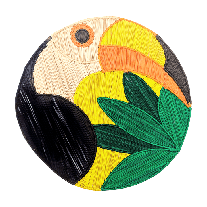 Toucan Handwoven Iraca Placemat — Placemats, [material], MacondoForever