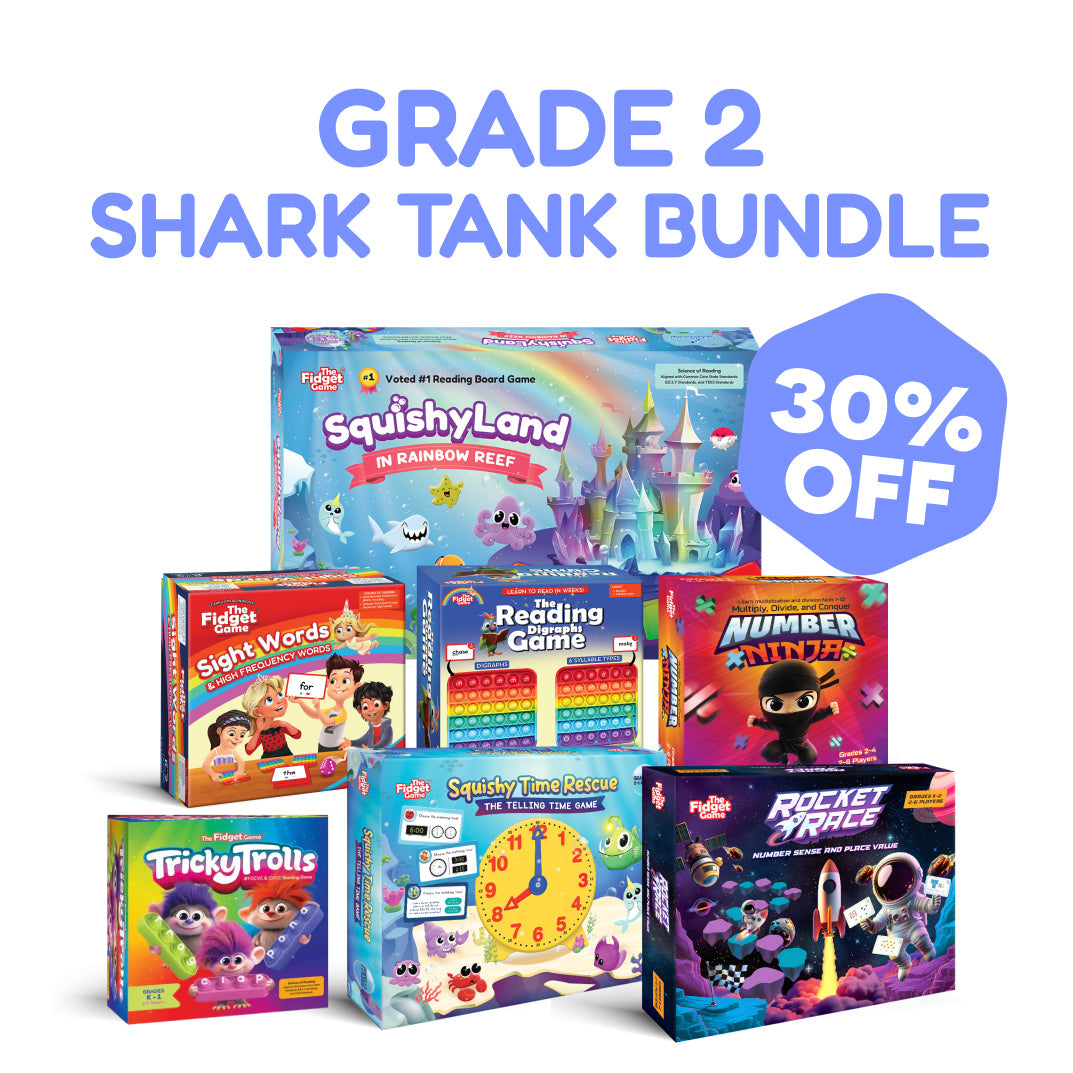 Grade 2 learning game bundle with multiple activity boxes and 30% off badge