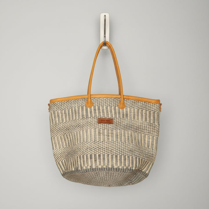 Woven Wisdom Tote–Ash Gray &amp; Ivory