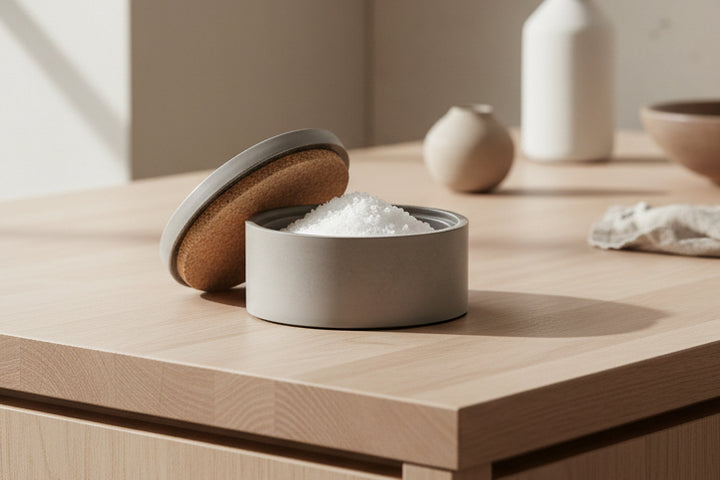 Concrete Classic Salt & Spice Cellar: Gray