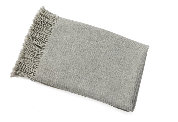 Handloomed 100% Undyed Alpaca Graphite Baby Alpaca Throw Blanket From Peru - Wasi Collection