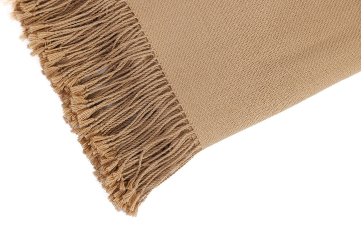 Handloomed Undyed 100% Baby Alpaca - Rich Brown Throw Blanket From Peru - Wasi Collection