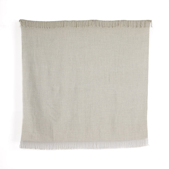 Handloomed 100% Undyed Baby Alpaca Silver Throw Blanket From Peru - Wasi Collection