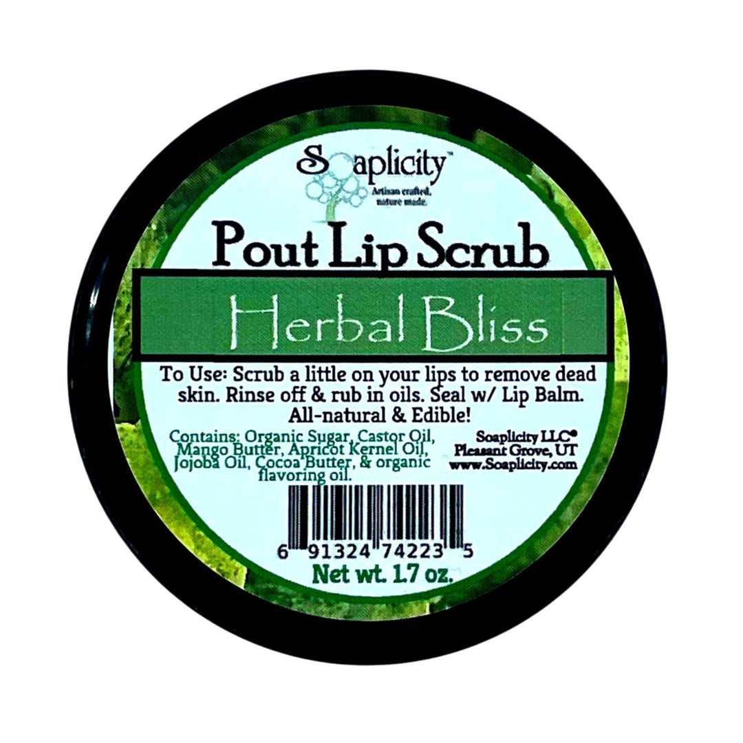 Herbal Bliss Pout Lip Scrub — Lip Scrubs, [material], Soaplicity
